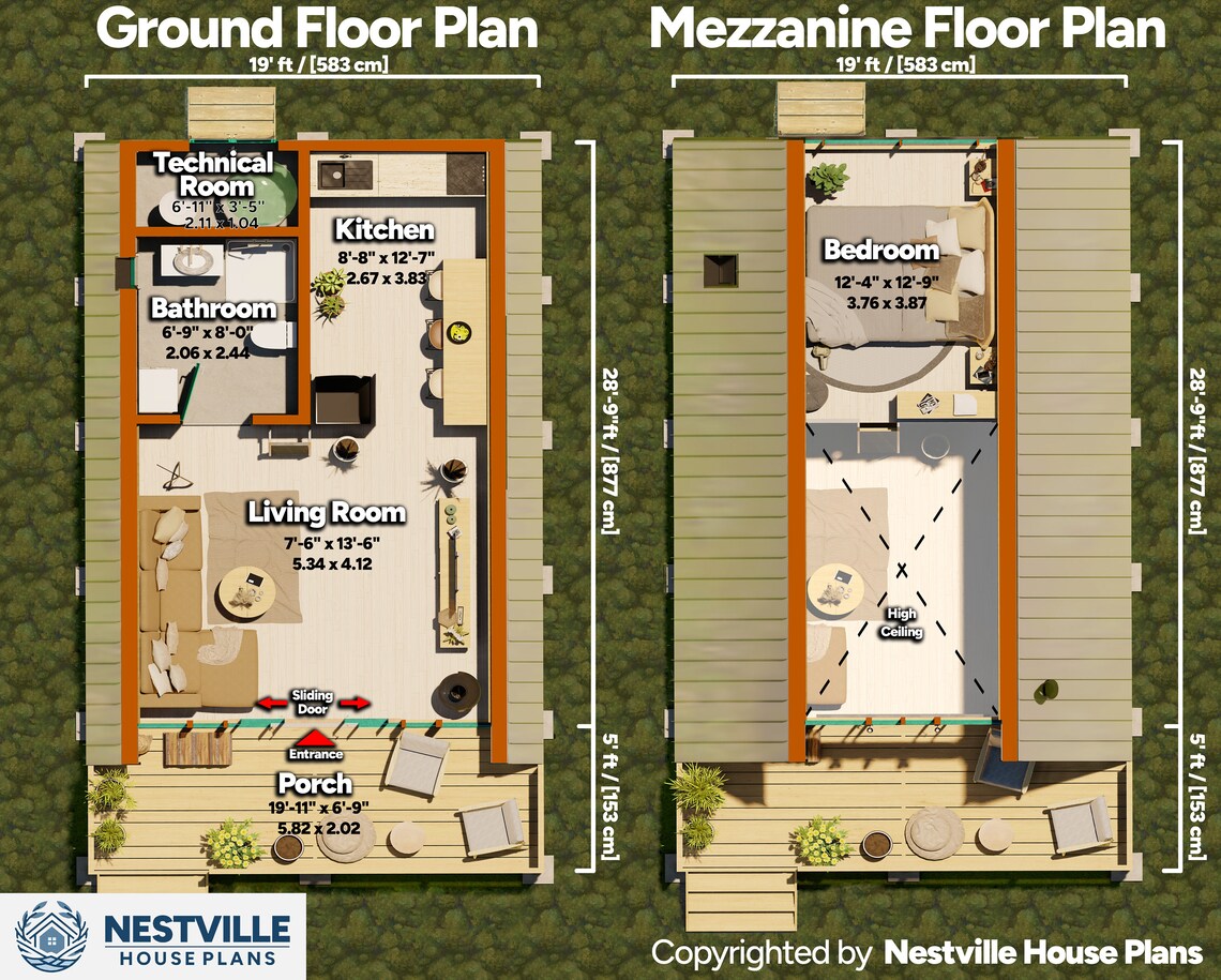 Plans de maison avec ossature en A, Plans de maison modernes, Plans de