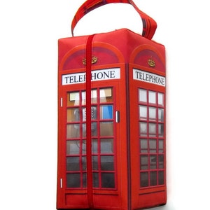 MADE TO ORDER Large British Telephone Box, Boxy Bag image 3