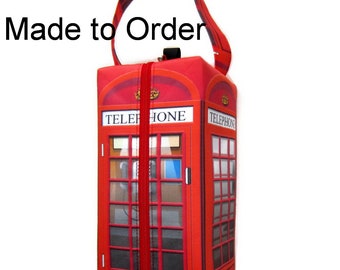 MADE TO ORDER British Telephone Box, Boxy Bag