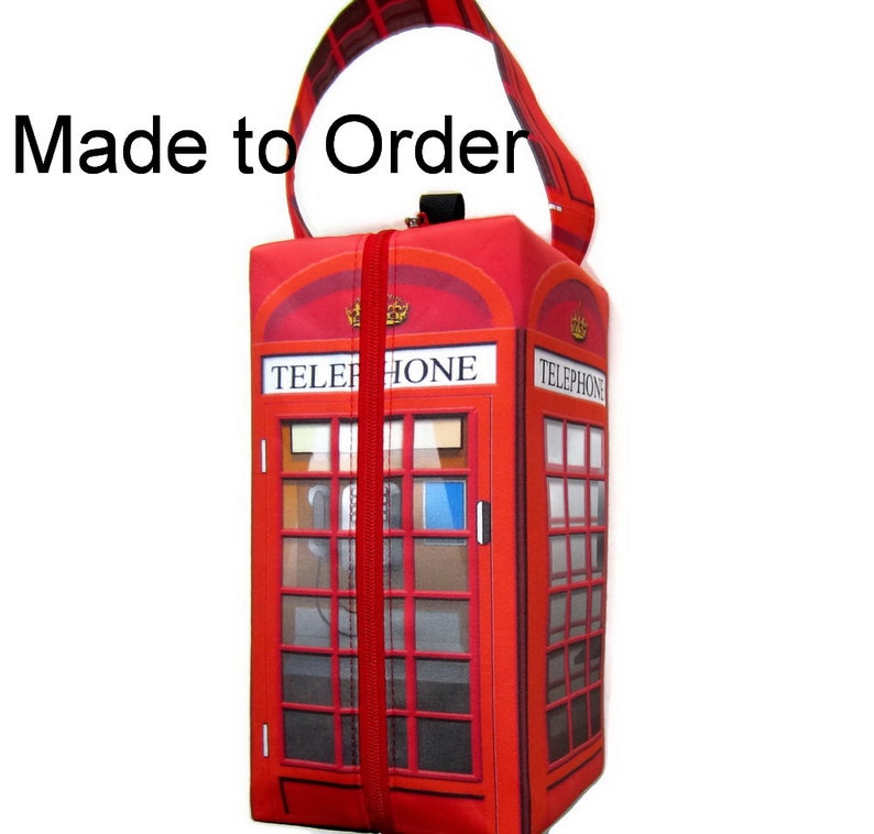 MADE TO ORDER British Telephone Box, Boxy Bag image 1