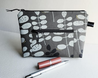 Double Zip Pouch, Notions Bag, Cosmetics Pouch - Forage