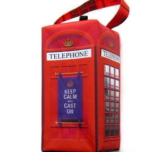 MADE TO ORDER Large British Telephone Box, Boxy Bag image 2
