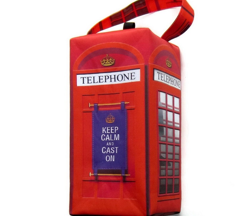 MADE TO ORDER Large British Telephone Box, Boxy Bag image 2