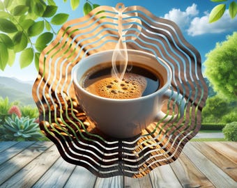 Miłośnik kawy Wiatraczek Plik PNG do sublimacji i innych rzemiosł Świętuj życie w kawiarni