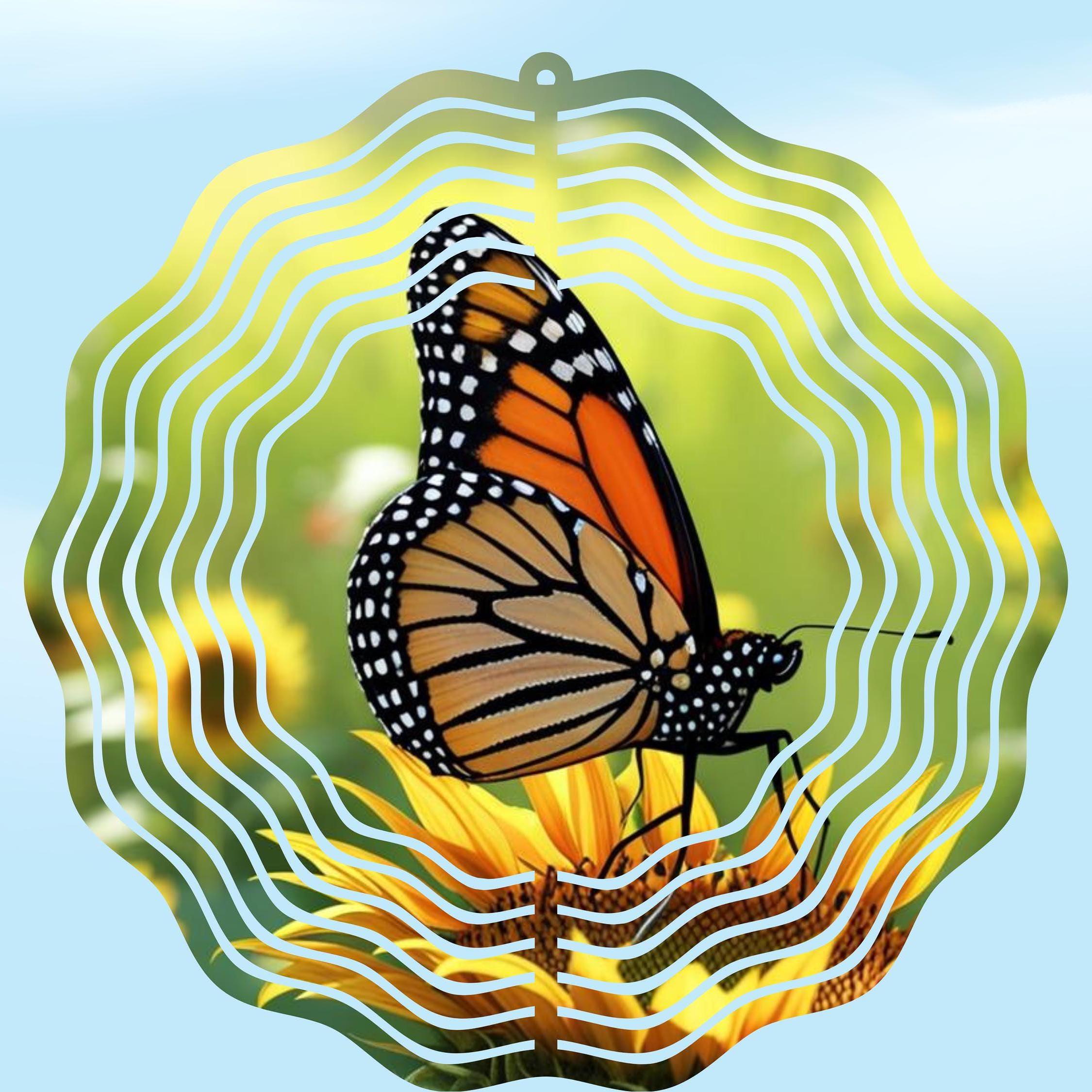 Butterfly Wind Sim Butterfly Wind Spinner PNG Monarch Butterfly Nature Wind Spinner for ...