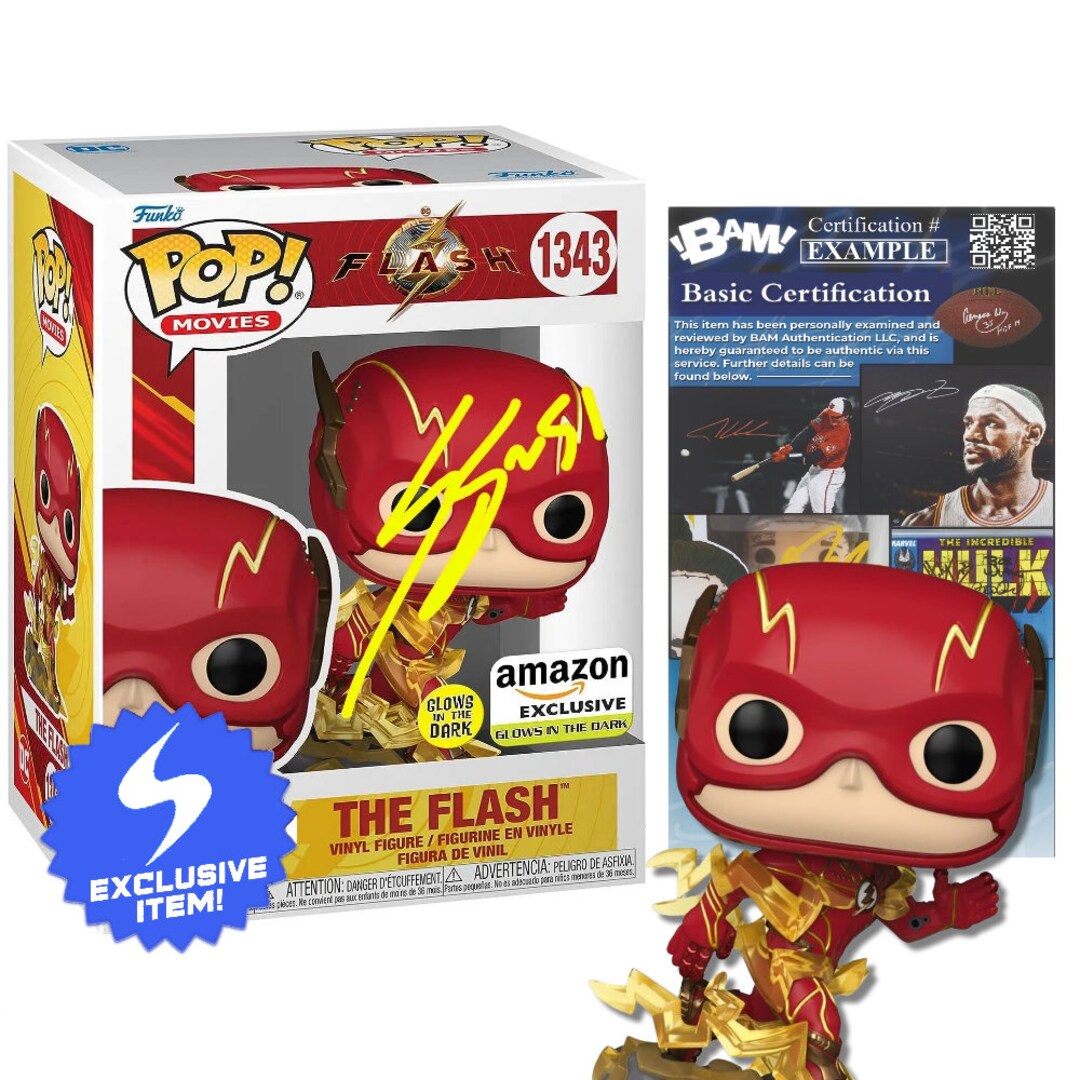 Grant Gustin Autographed the Flash Funko Pop DC Signature With COA - Etsy