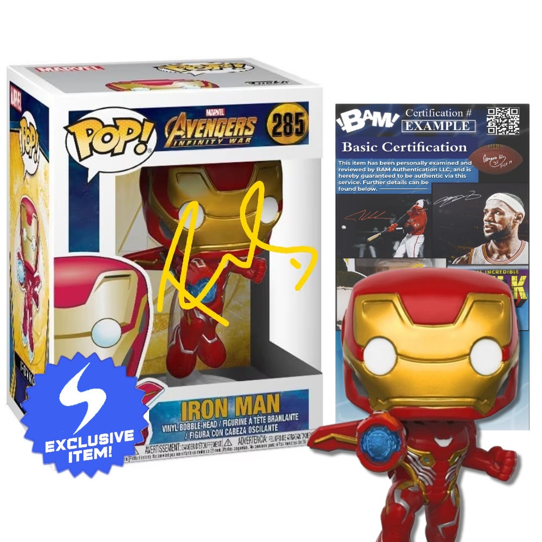 Signatures For Rdj Robert Downey Jr RDJ Autographed Iron Man Pop Avengers Infinity War ...