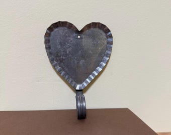 Vintage Galvanized Heart Wall Hook