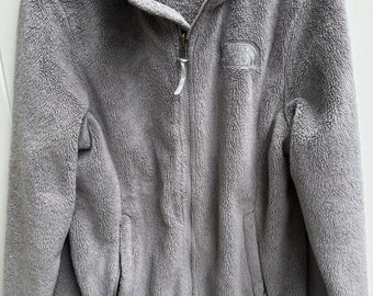 The North Face Jacket/Fleece Women S/P-Polyester-Gray-Zip Pkts-L Sleeve - EUC