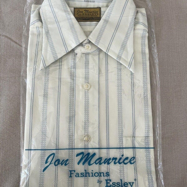 Vintage JON MAURICE Fashion 1970s Blake Striped Half Sleeves for Essley NEW