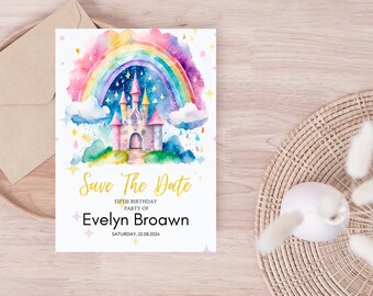 Plantilla de invitación de cumpleaños para niños, invitación editable, invitación a fiesta de cumpleaños, fiesta para niños, invitación de invitado a fiesta de cumpleaños, plantilla de invitación