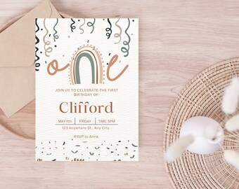 Plantilla de invitación de cumpleaños para niños, invitación editable, invitación a fiesta de cumpleaños, fiesta para niños, invitación de invitado a fiesta de cumpleaños, plantilla de invitación