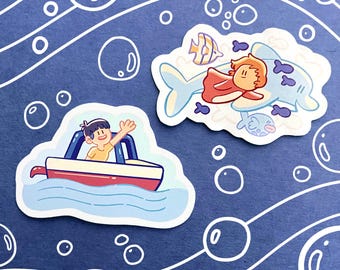 Ponyo Sticker set of 2 | Ghibli Stickers
