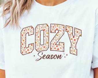 Fall Floral Graphic Tee: Cozy Autumn T-Shirt