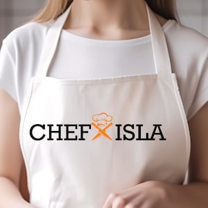 Personalized Chef Name Apron, Custom Cooking Apron, Custom Chef Name, Chef Apron, Natural Mom Grandma Apron, Baking Apron, Chef Apron.