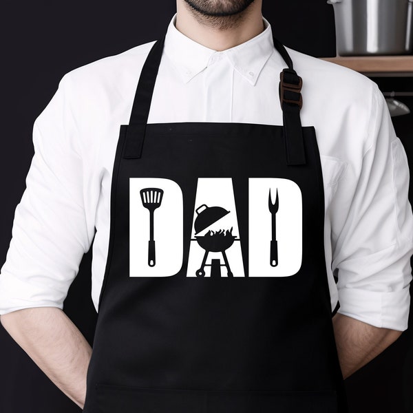 Dad  Grill Apron, Dad Apron, Father's Day Gift Apron, Gift for Dad, Bbq Apron for Dad, Grill Master Apron, Grill Daddy Apron.