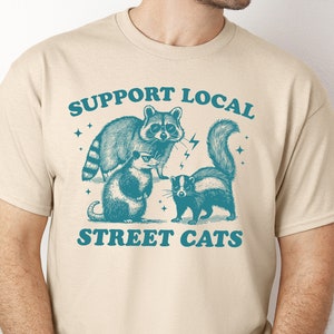 Support Local Street Cats T-Shirt: Retro Graphic Tee