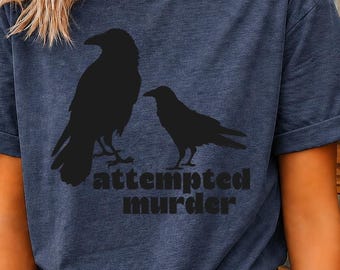 Unaccepted Opinions Shirt, Funny Crow T-Shirt, Sarcastic Raven Tee, Dark Humor Shirt, Introvert Graphic Tee, Crow Lover Gift