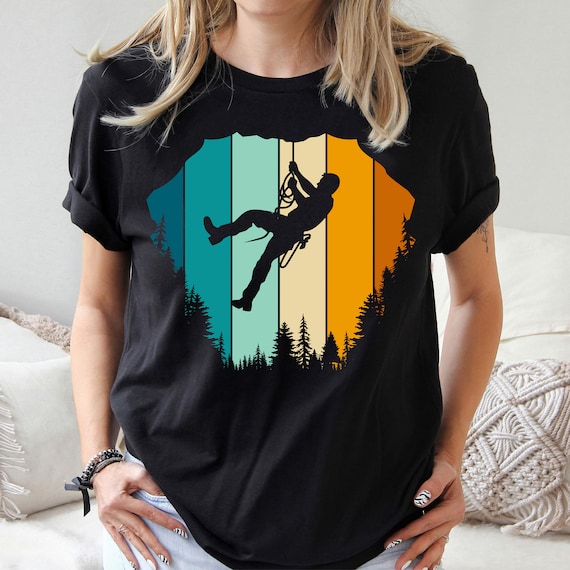 Retro Vintage Rock Climbing T Shirt Mountain Climber Shirt Retro Vintage Rock Climbing T Shirt Mountain Climber Shirt