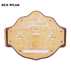 WWE Big Gold World Heavyweight Championship Replica Title Belt 2MM wwe replica wwf iwgp nwo wbc wba custom belts best gifts for him