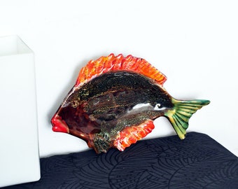 VALLAURIS Patera ryba, talerz, lata 60 piękne kolory