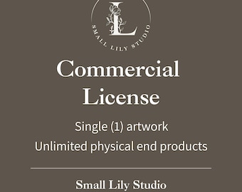 Licencia comercial para 1 obra de arte, productos físicos ilimitados