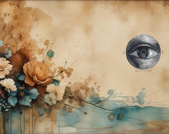 Le jardin silencieux de l'oeil peinture art mural imprimable