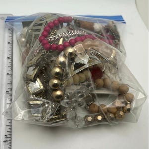 1Lb + Broken Jewelry Lot craft repurpose repair earrings necklace beads findings