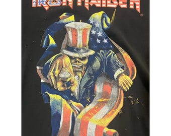Vintage Iron Maiden Eddie the Head Uncle Sam Shirt OM Tag - Etsy