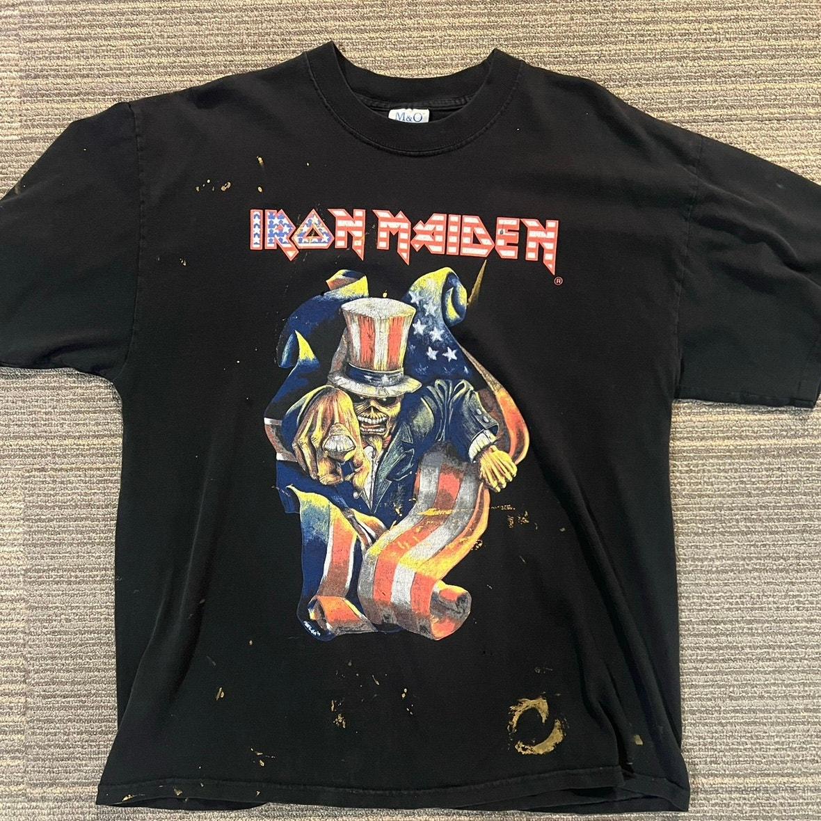 MAIDEN サッカーシャツ エディ・ザ・ヘッド Vintage Iron Maiden Eddie the Head Uncle Sam Shirt OM Tag - Etsy