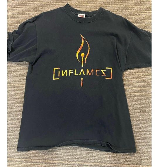 In Flames. Shirt. White. L - Gem In Flames. Shirt. White. L - Gem