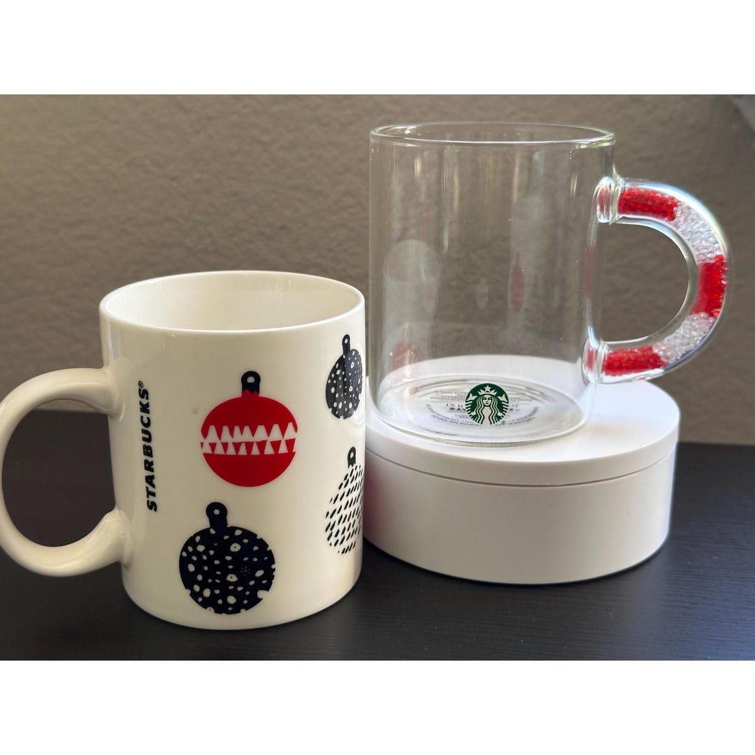 Starbucks Holiday Coffee Mug: Christmas Ornament & Confetti Glass - Etsy