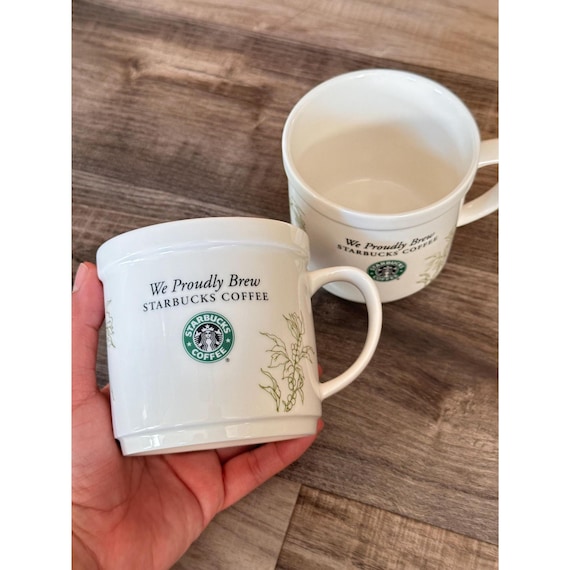 Starbucks we Proudly Brew Stacking Cups Set of 2. Ship Fast! - Etsy