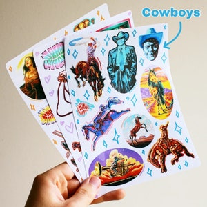 "Themed Sticker Sheets (Cowboys, ""Nature Soul"", ""Perspektive Art""")"