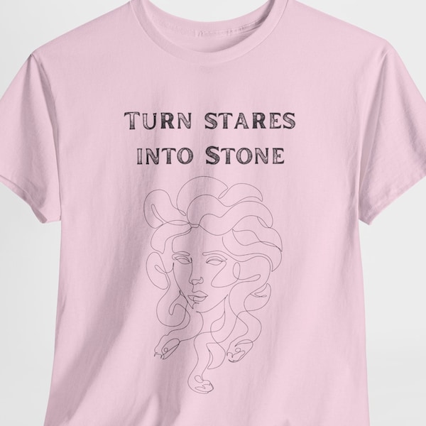 Medusa Turn Stares into Stone Unisex Cotton Tshirt