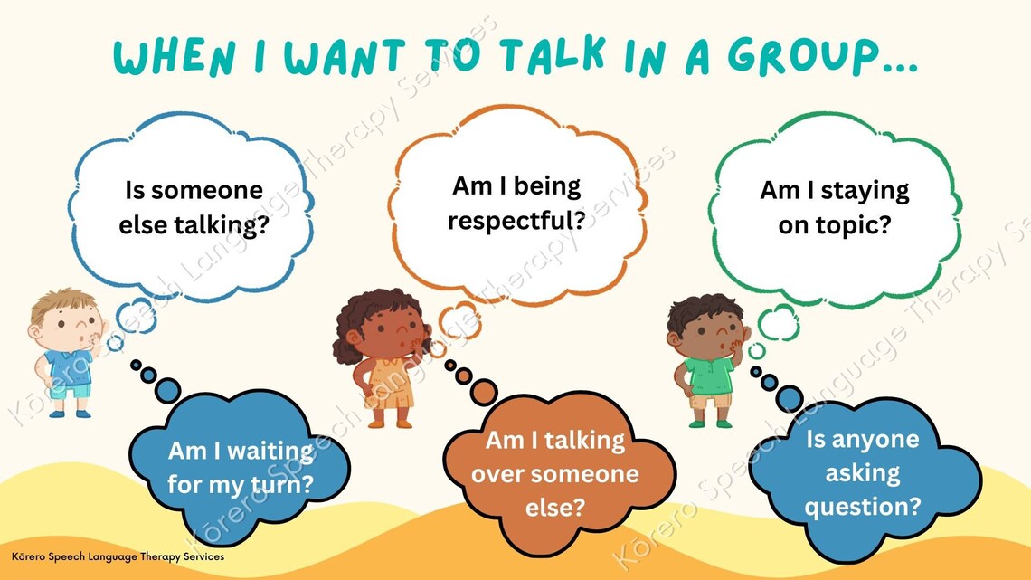 Social Cues When Talking in a Group - Social Skills - Kids - Etsy