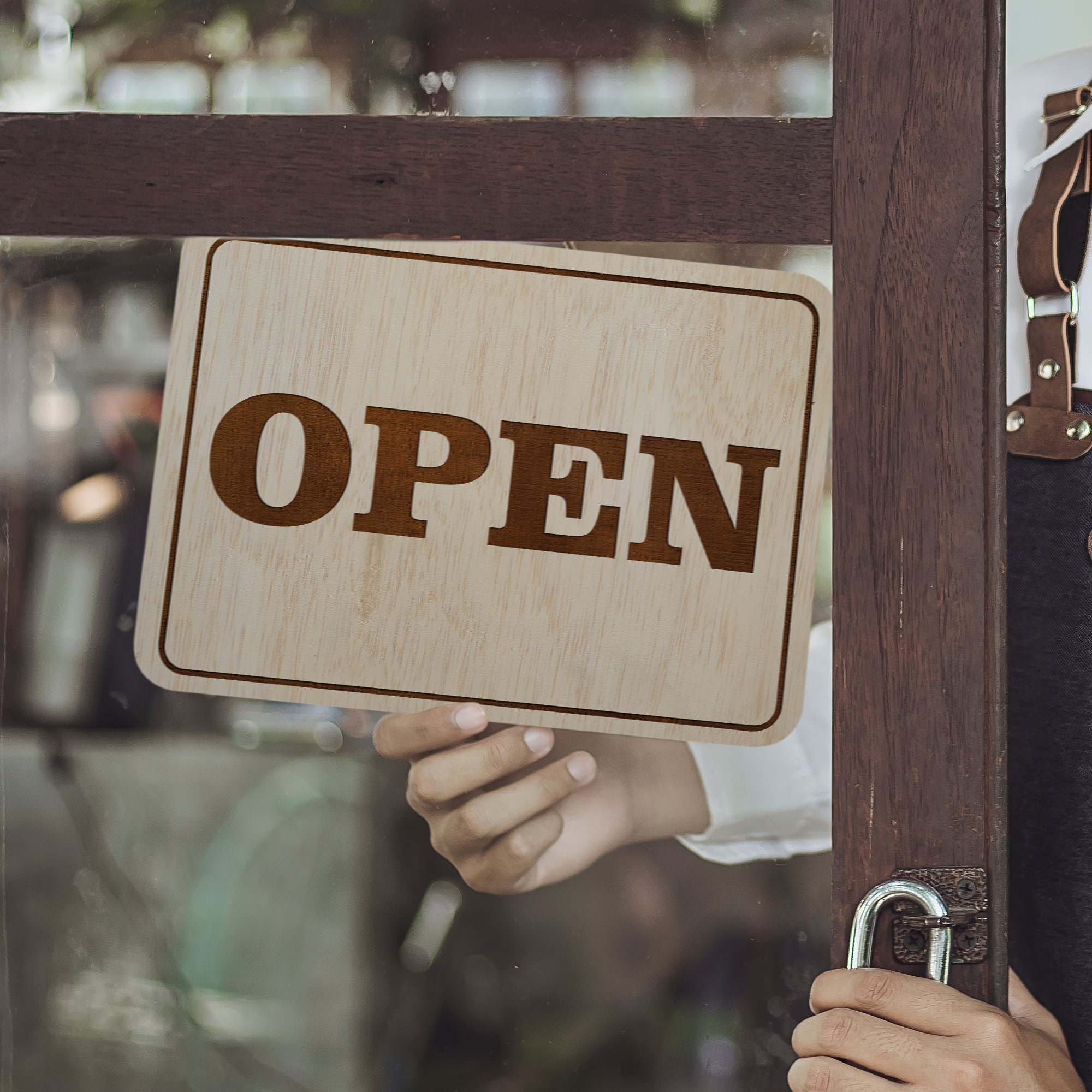 Personalized Open Closed Sign: Custom Engraved Reversible Business Sign ...
