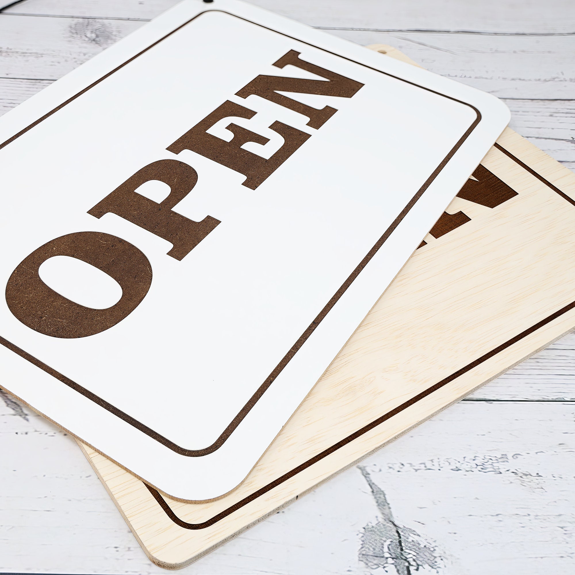 Personalized Open Closed Sign: Custom Engraved Reversible Business Sign ...