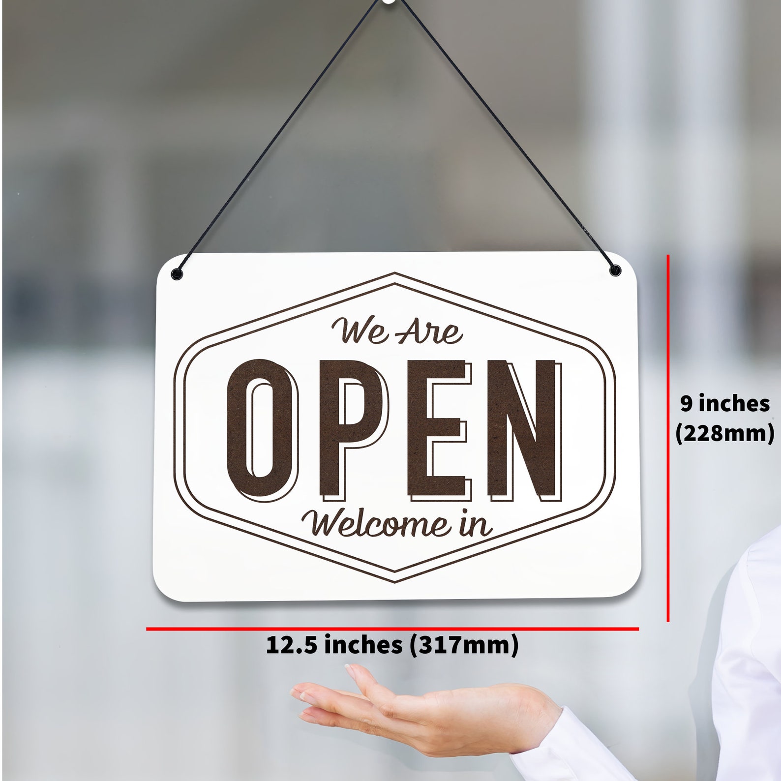 Personalized Open Closed Sign: Custom Engraved Reversible Business Sign ...