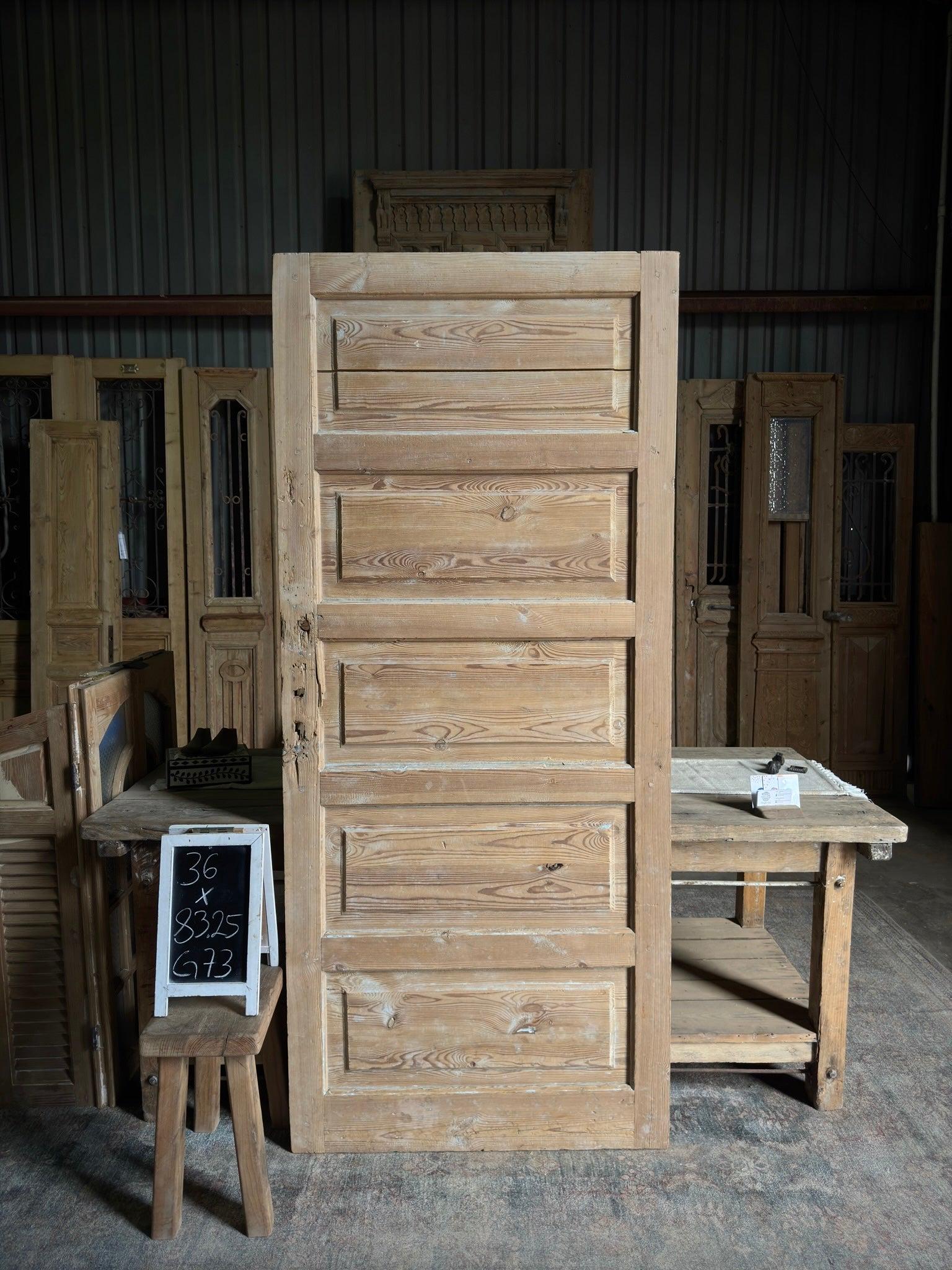 The 5 Panel Antique Solid Single Door - 36x83.25 G73