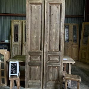 European Antique 3 Panel French Doors - 42.5x99  C36