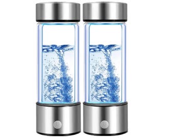 Hydrogen Water Bottle Generator: USB Rechargeable Ionizer (Set of 2)