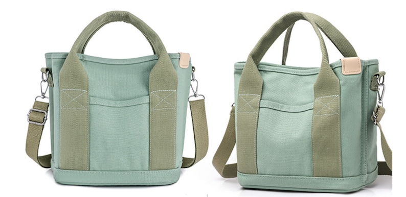Mini Totes Small Canvas Crossbody Bag: Mini Tote Bag With Zipper - Etsy