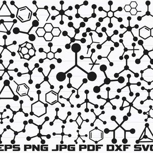 Molecule Svg Bundle, Molecule Clipart, Molecule Cut Files For Circut, Molecule Silhouette, Molecule Chemistry Svg,  Chemistry Svg,Png,Eps