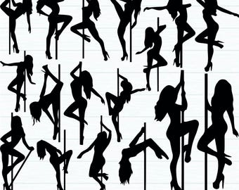 Pole Dance Svg Bundle, Strip Dance Svg, Pole Dance Clipart, Pole Dance Cut Files For Cricut, Dancer Silhouette, Pole Dance Png, Dance Svg