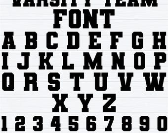 Varsity Font Svg Bundle, Varsity Fonts TTF, Jersey Font Svg, Varsity Team Font Svg, Sports Font Svg, College Font Svg, Varsity Alphabets Svg