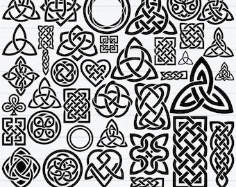 Celtic Knot Svg Bundle, Celtic Knot Clipart, Celtic Svg Cut Files For Cricut, Celtic Clipart, Knots Clovers Crosses Bundle, Celtic Knot Png