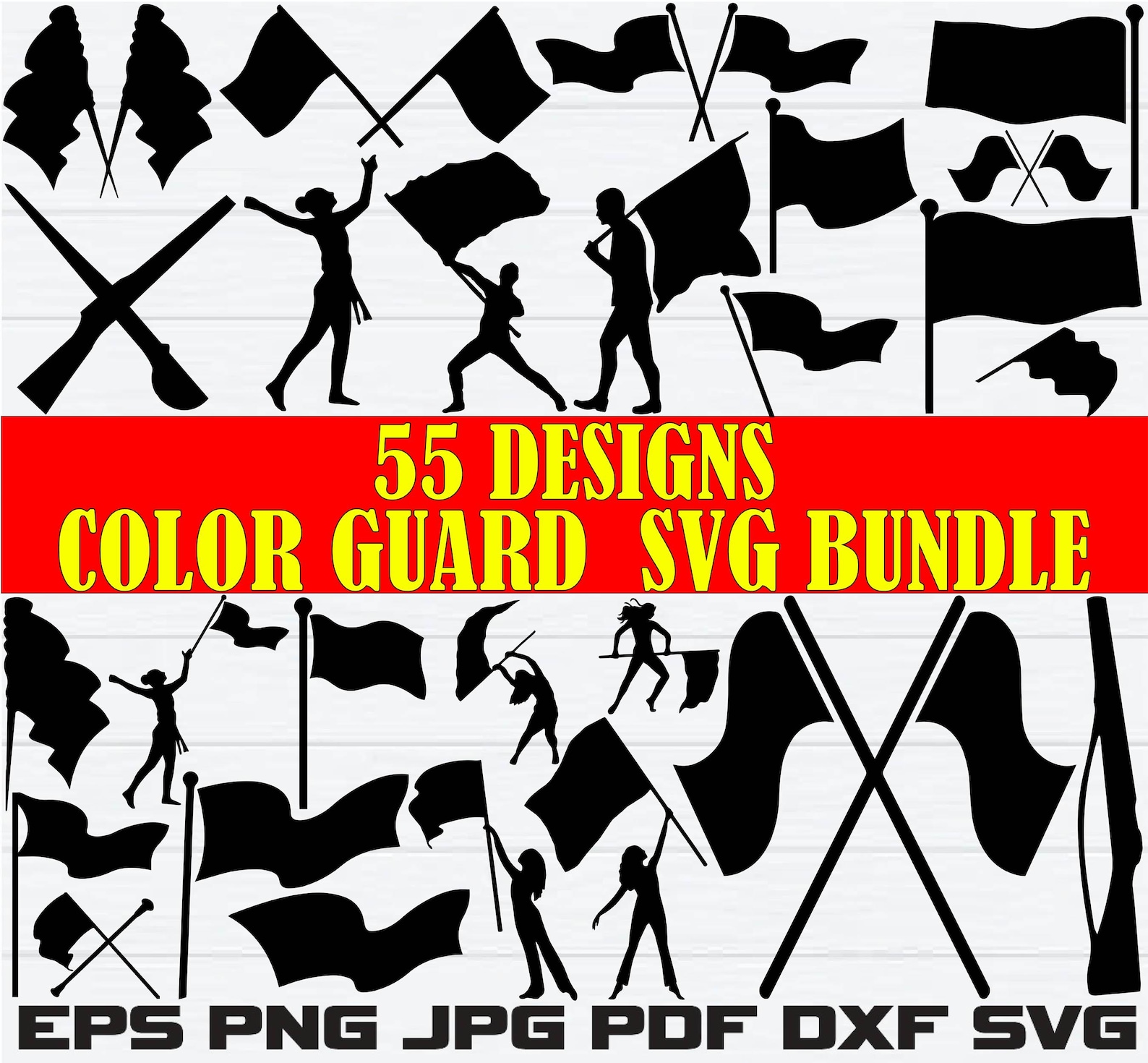 Color Guard Svg Bundle, Color Guard Clipart, Color Guard Cut Files for ...
