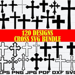 Cross Svg Bundle, Faith Cross Svg, Cross Png Bundle, Cross Cut Files For Circut, Cross Silhouette, Distressed Cross Svg, Christian Cross Svg