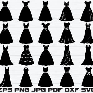 Dress Silhouette Svg - Etsy